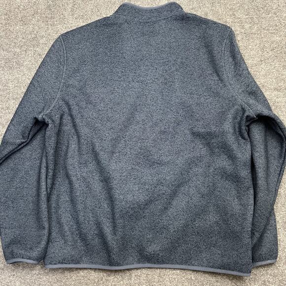 Eddie Bauer Pullover Sweater Mens XL Blue Fleece Quarter Snap Outdoor Layer Warm - Picture 5 of 10